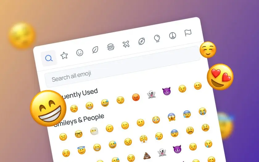 Illustration image of emoji search