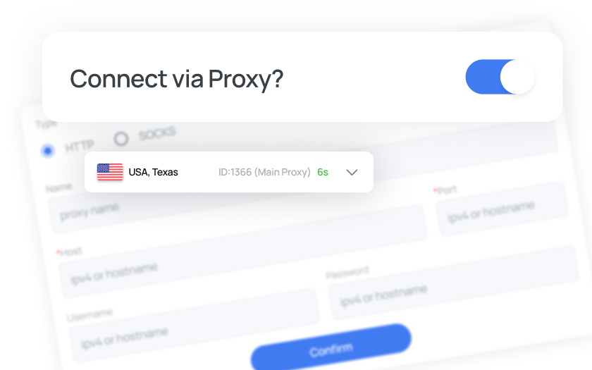 Illustration image featuring feature connecting via proxy