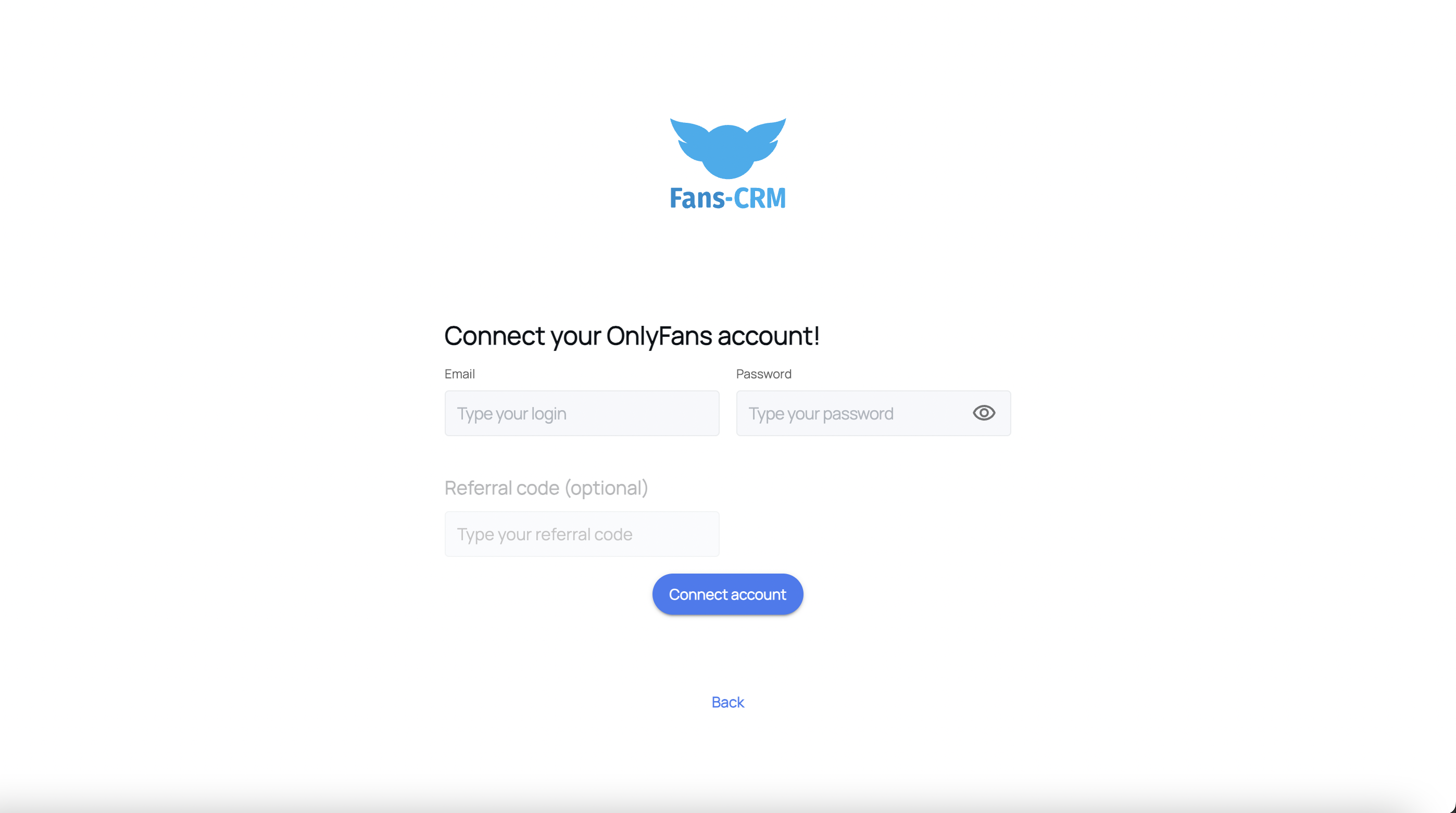 how to connect account in fans com