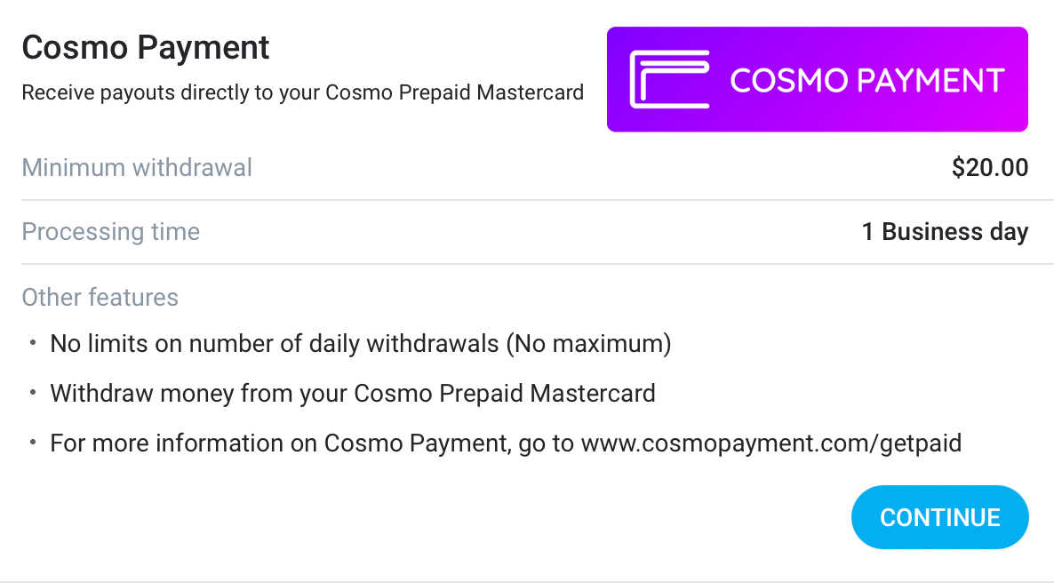 OnlyFans Cosmo Payments