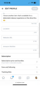 How to set up OnlyFans Bio